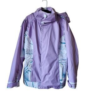 Oakley Snowboarding Jacket Womens Size XL Coat Thinsulate Hooded Purple Warm